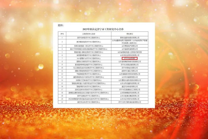 全市唯一！金桥煤矿顺利通过济宁市工程研究中心认定