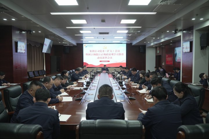 山东融汇集团召开党委（扩大）会议研究部署树立和践行正确政绩观学习教育工作