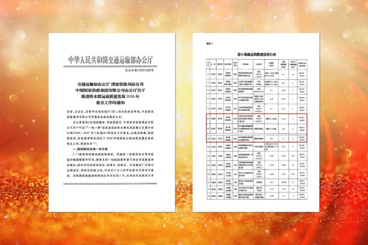 山东融汇集团三条铁路线入选交通部港口集疏运支持清单