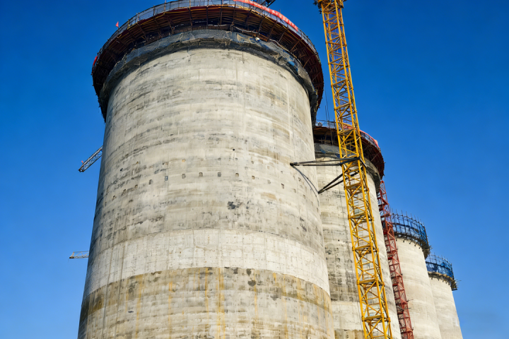 金桥煤矿二号井精煤仓滑模完工